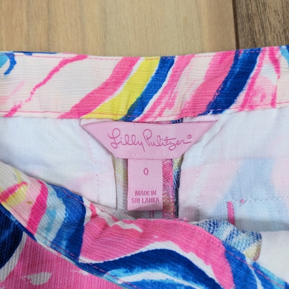 NWOT! Lilly Pulitzer Adie Shorts Pink Sunset The Sunny Side Size 0 - Picture 11 of 14